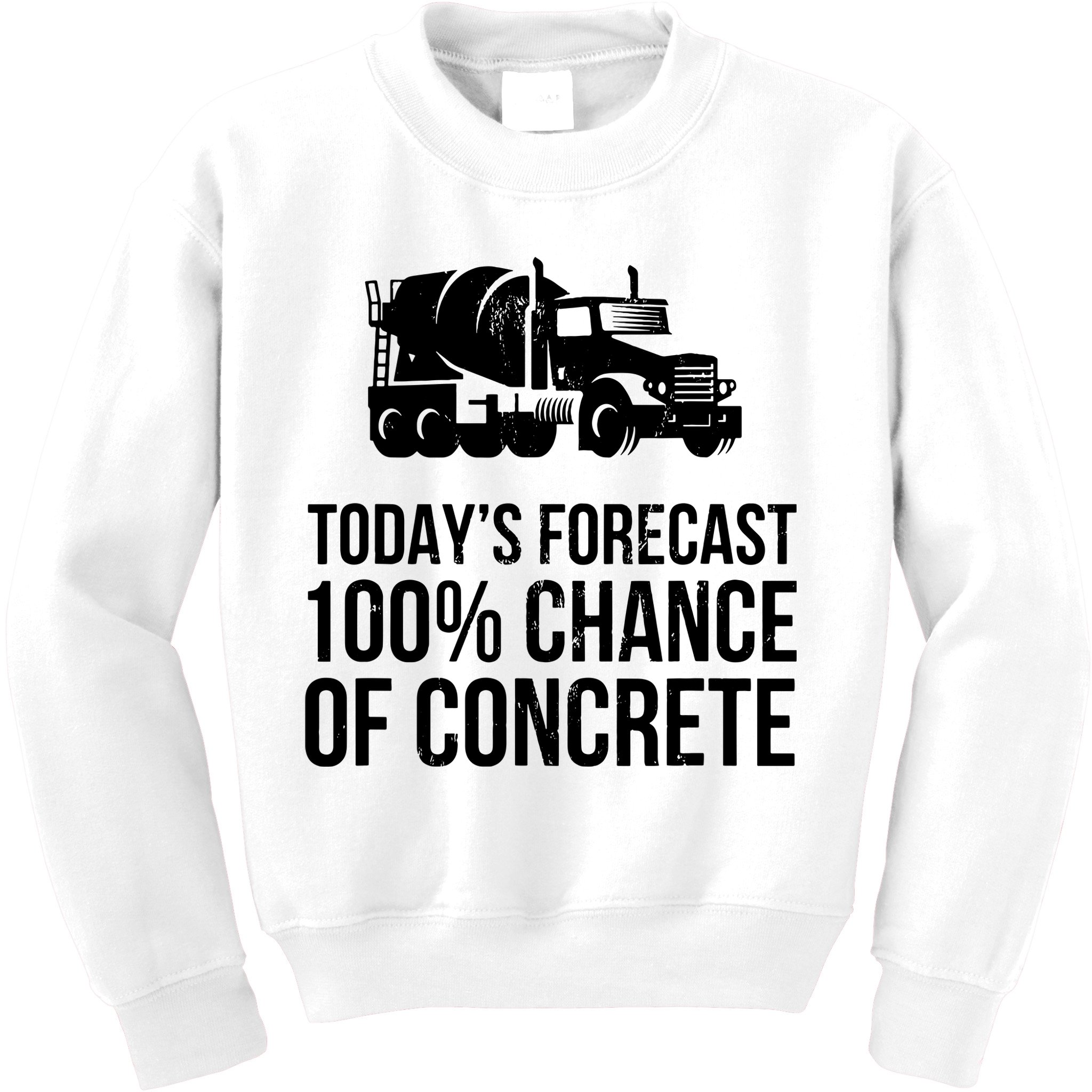 Retro Funny Concrete Worker Gift Construction Worker Gag Pun Kids Sweatshirt