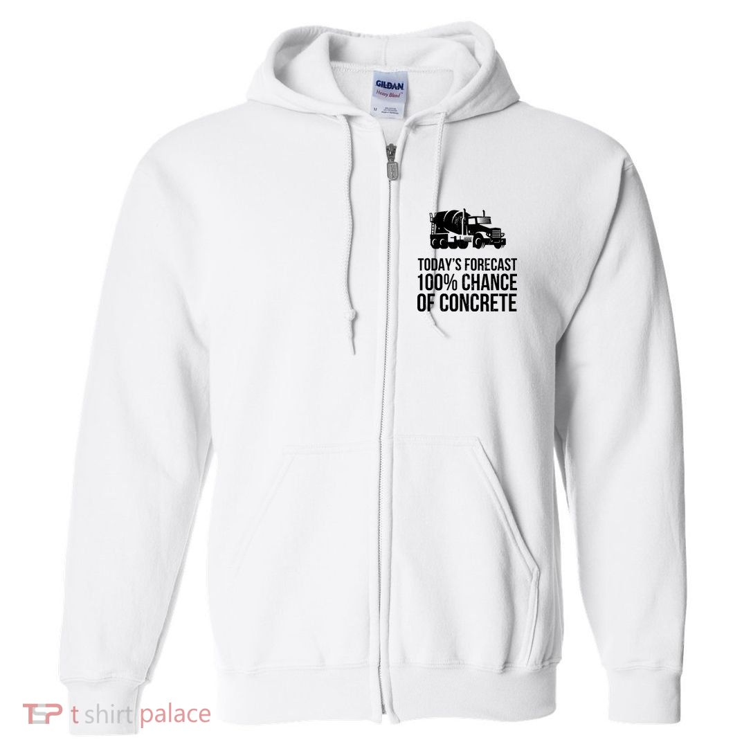 Retro Funny Concrete Worker Gift Construction Worker Gag Pun Full Zip Hoodie
