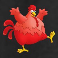 Red Fat Chubby Chicken Bird Cock Cartoon Art Cool Comfort Performance Bucket Hat