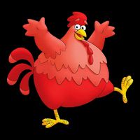 Red Fat Chubby Chicken Bird Cock Cartoon Art Mug