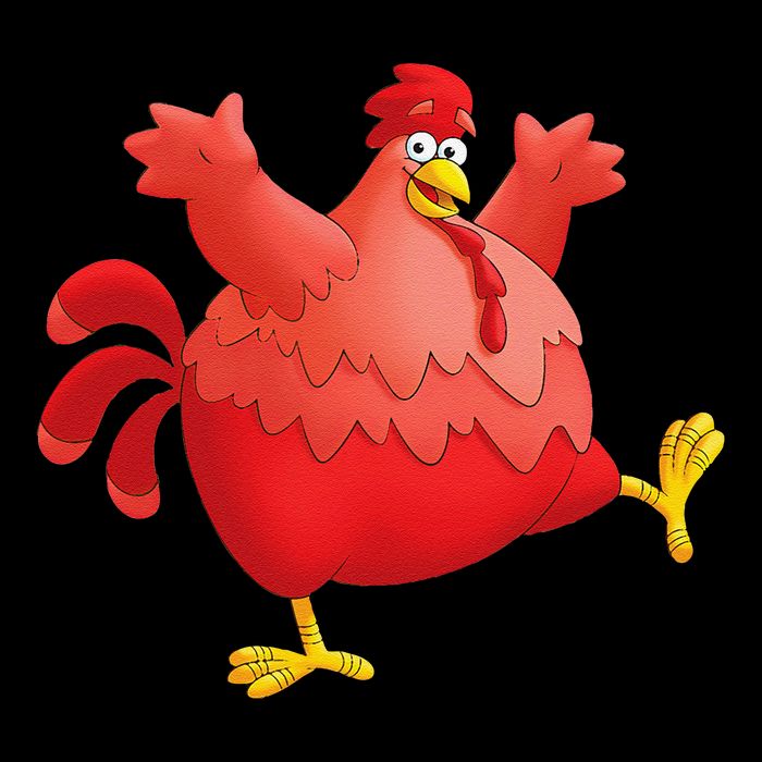 Red Fat Chubby Chicken Bird Cock Cartoon Art Mug