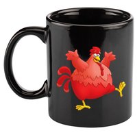 Red Fat Chubby Chicken Bird Cock Cartoon Art 11oz C Handle Ceramic Mug
