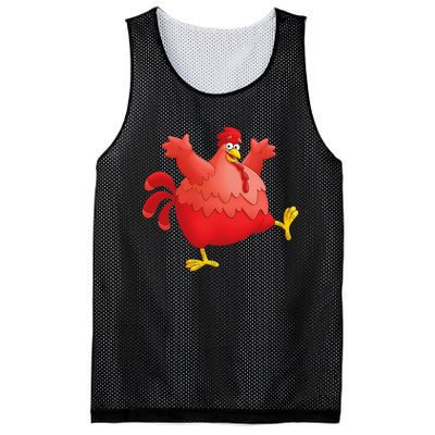 Red Fat Chubby Chicken Bird Cock Cartoon Art Mesh Reversible Basketball Jersey Tank