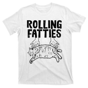 Rolling Fatties Cat Funny Fat Kitten Men Women Kids Girls T-Shirt