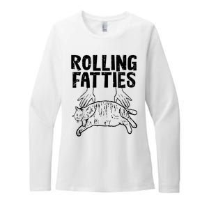 Rolling Fatties Cat Funny Fat Kitten Men Women Kids Girls Womens CVC Long Sleeve Shirt