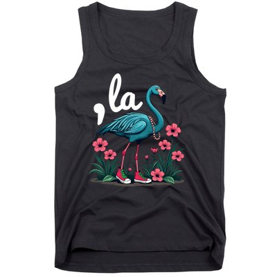 Retro Flamingo Chucks And Pearls Comma La Kamala Harris 2024 Tank Top