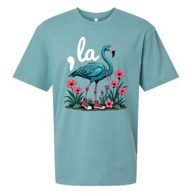 Retro Flamingo Chucks And Pearls Comma La Kamala Harris 2024 Sueded Cloud Jersey T-Shirt