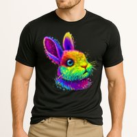 Rabbit Face Colorful Water Color Abstract Head Performance Shirt