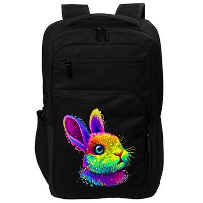 Rabbit Face Colorful Water Color Abstract Head Impact Tech Backpack