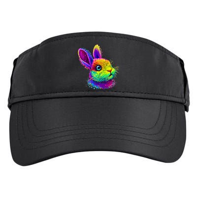 Rabbit Face Colorful Water Color Abstract Head Adult Drive Performance Visor
