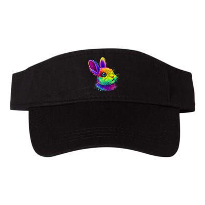 Rabbit Face Colorful Water Color Abstract Head Visor