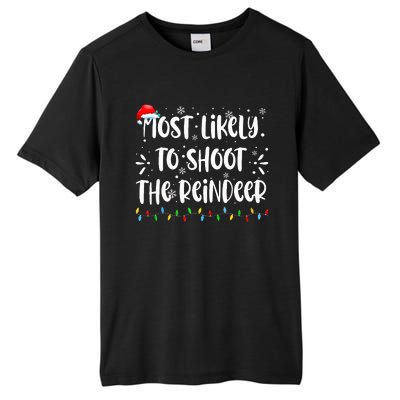 Reindeer Family Christmas Holiday santa hat xmas  Tall Fusion ChromaSoft Performance T-Shirt