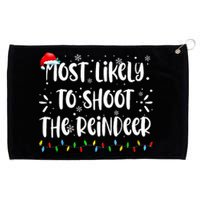 Reindeer Family Christmas Holiday santa hat xmas  Grommeted Golf Towel