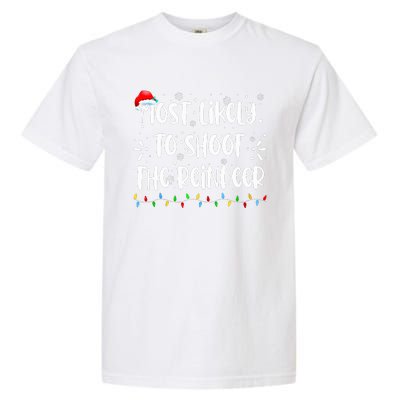 Reindeer Family Christmas Holiday santa hat xmas  Garment-Dyed Heavyweight T-Shirt