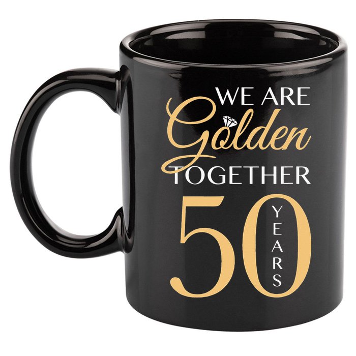 Romantic For Couples 50th Wedding Anniversary 11oz C Handle Ceramic Mug