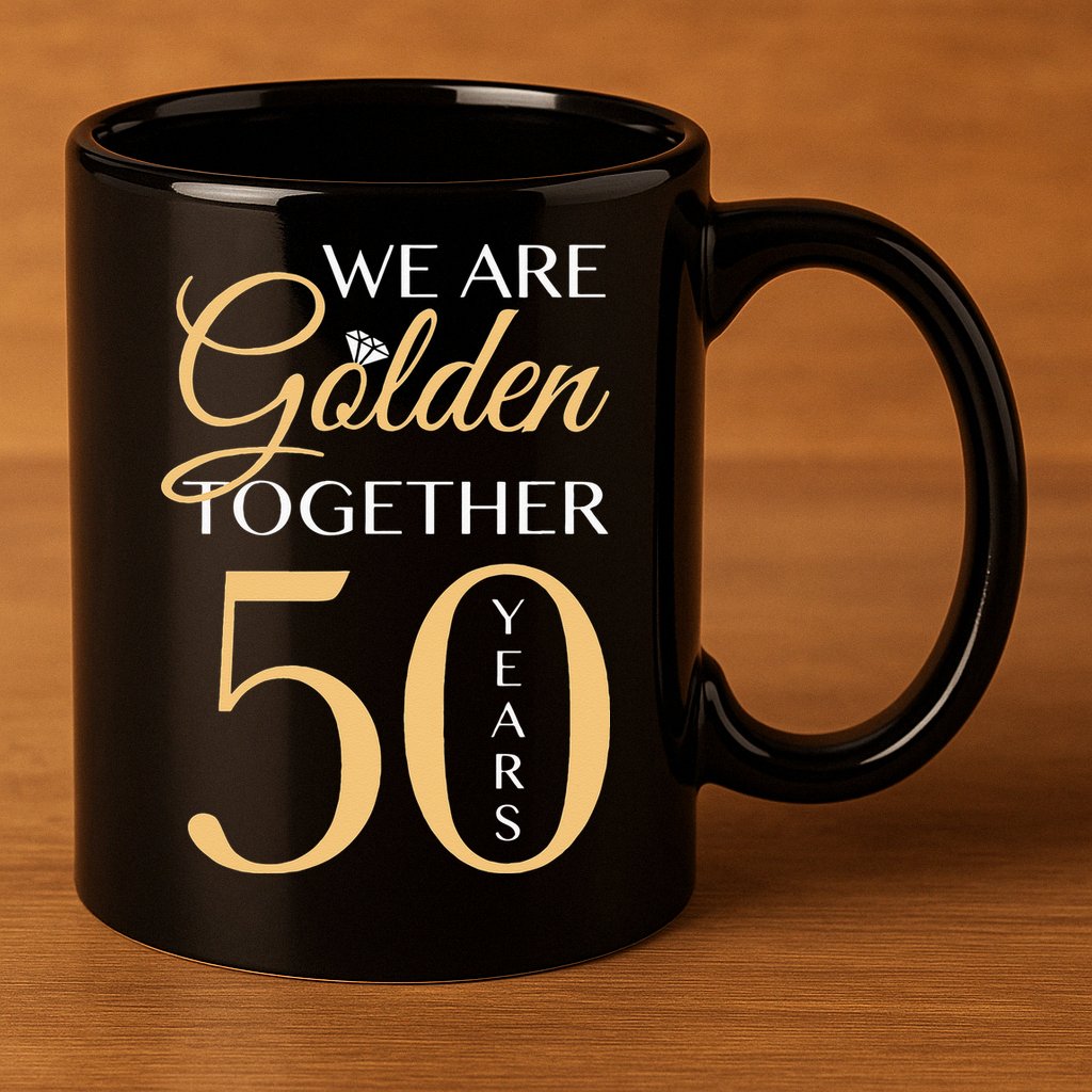 Romantic For Couples 50th Wedding Anniversary 11oz C Handle Ceramic Mug