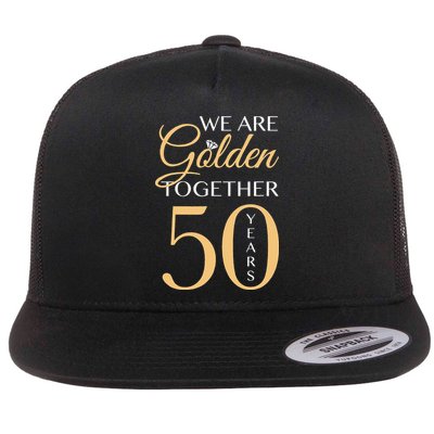Romantic For Couples 50th Wedding Anniversary Flatbill Hat
