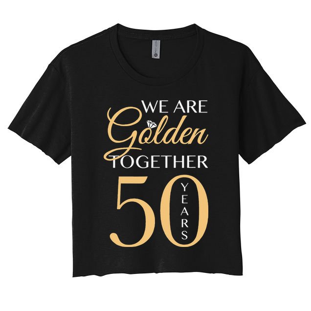 Romantic For Couples 50th Wedding Anniversary Crop Top