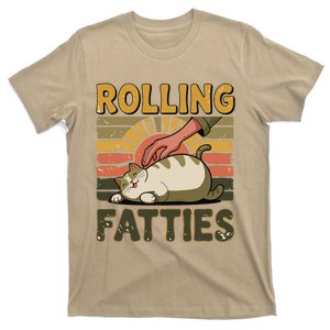 Rolling Fatties Cute Cat Kitten Lover Funny Cat Fat Owner T-Shirt