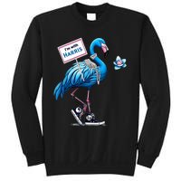 Retro Flamingo Chucks And Pearls Comma La Kamala Harris 2024 Sweatshirt