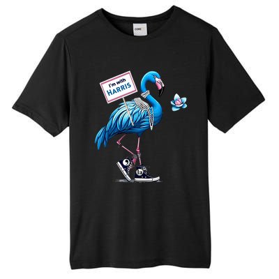 Retro Flamingo Chucks And Pearls Comma La Kamala Harris 2024 Tall Fusion ChromaSoft Performance T-Shirt