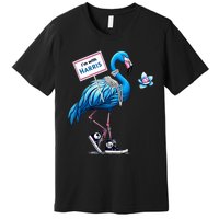 Retro Flamingo Chucks And Pearls Comma La Kamala Harris 2024 Premium T-Shirt