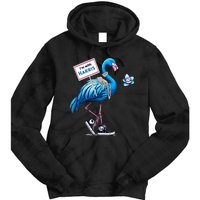 Retro Flamingo Chucks And Pearls Comma La Kamala Harris 2024 Tie Dye Hoodie