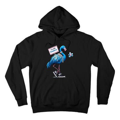 Retro Flamingo Chucks And Pearls Comma La Kamala Harris 2024 Tall Hoodie