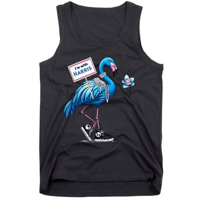 Retro Flamingo Chucks And Pearls Comma La Kamala Harris 2024 Tank Top