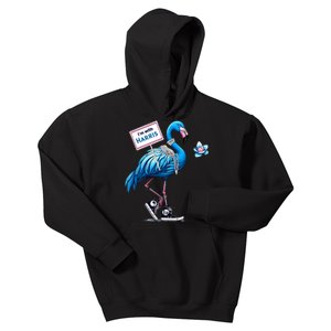 Retro Flamingo Chucks And Pearls Comma La Kamala Harris 2024 Kids Hoodie