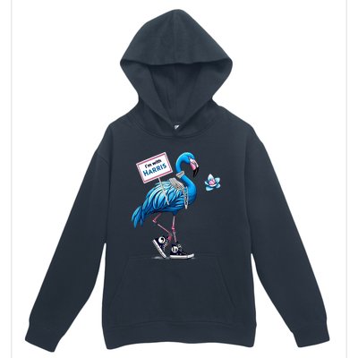 Retro Flamingo Chucks And Pearls Comma La Kamala Harris 2024 Urban Pullover Hoodie