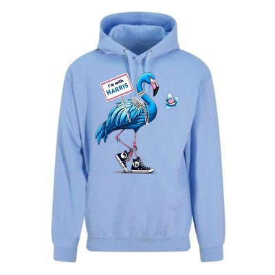 Retro Flamingo Chucks And Pearls Comma La Kamala Harris 2024 Unisex Surf Hoodie