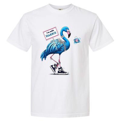 Retro Flamingo Chucks And Pearls Comma La Kamala Harris 2024 Garment-Dyed Heavyweight T-Shirt