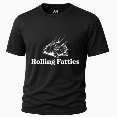 Rolling Fatties Cat Lover Funny Cat Kitten Cooling Performance Crew T-Shirt