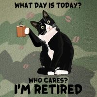 Retired Funny Cat Retirement Legacy Tie Dye Trucker Hat