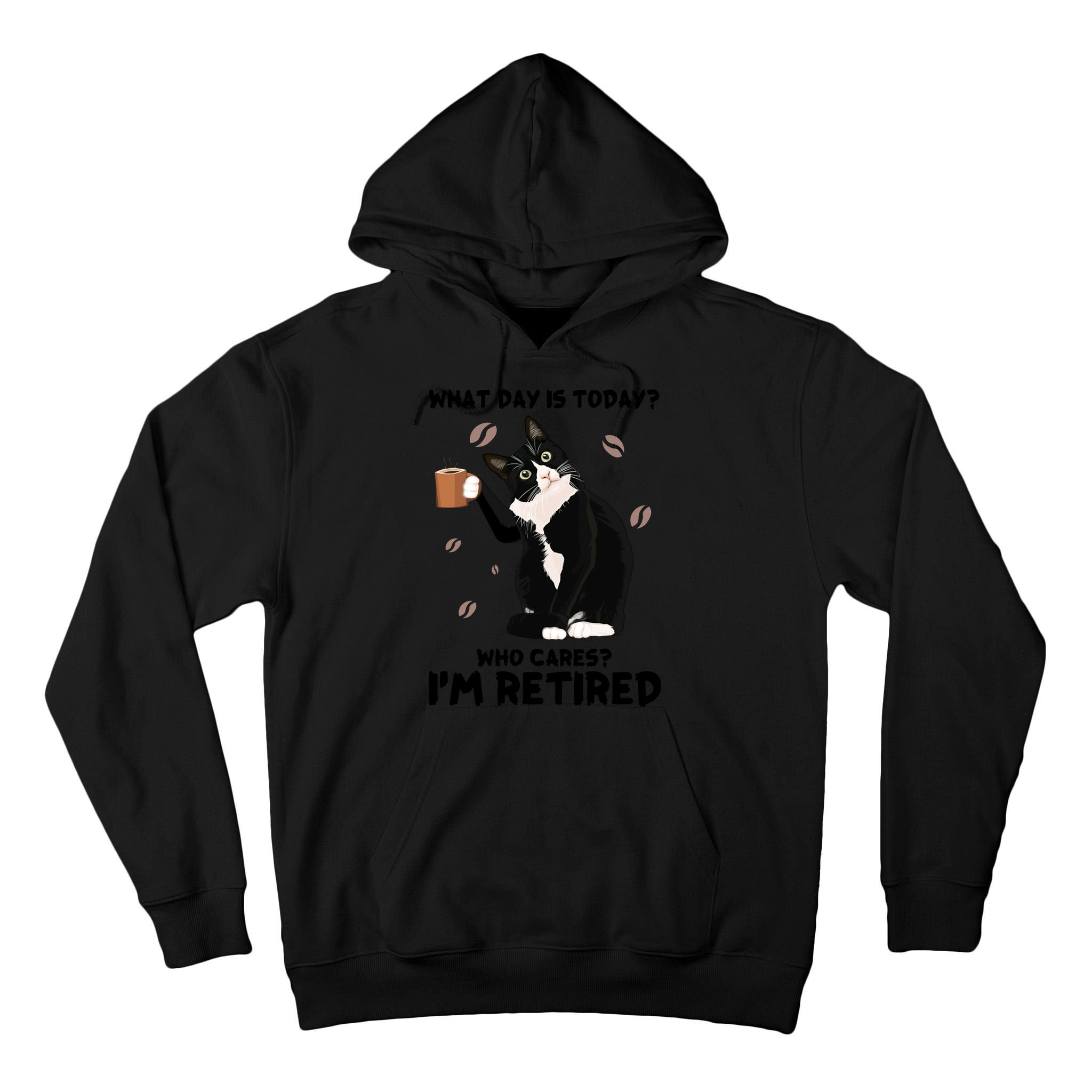Retired Funny Cat Retirement Tall Hoodie