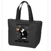 Retired Funny Cat Retirement Zip Tote Bag