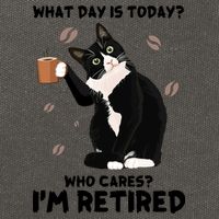 Retired Funny Cat Retirement Cotton Canvas Backpack