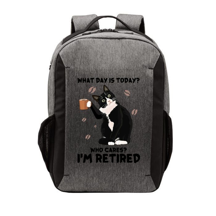 Retired Funny Cat Retirement Vector Backpack