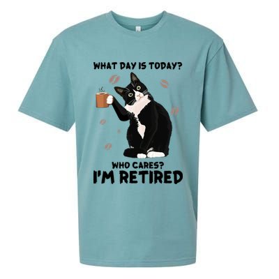 Retired Funny Cat Retirement Sueded Cloud Jersey T-Shirt