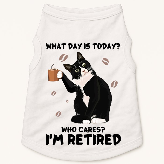 Retired Funny Cat Retirement Doggie Tank