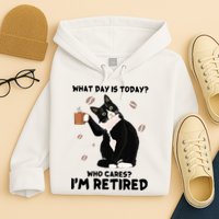Retired Funny Cat Retirement Hoodie