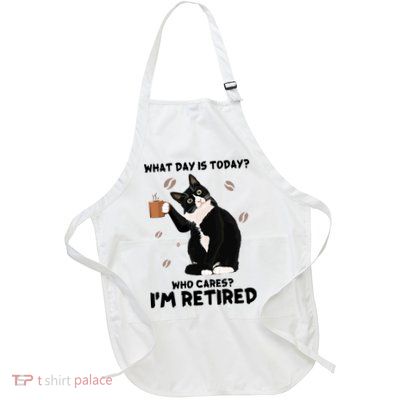Retired Funny Cat Retirement Apron