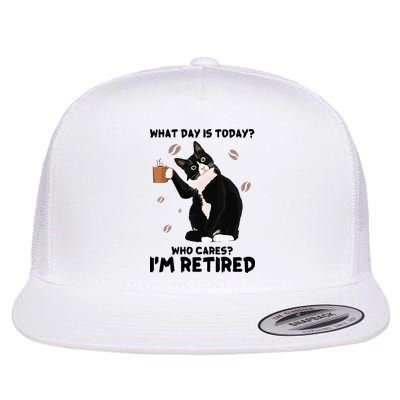 Retired Funny Cat Retirement Flatbill Hat