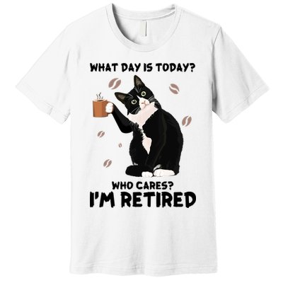 Retired Funny Cat Retirement Premium T-Shirt