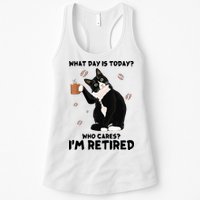 Retired Funny Cat Retirement Womens Tank Top
