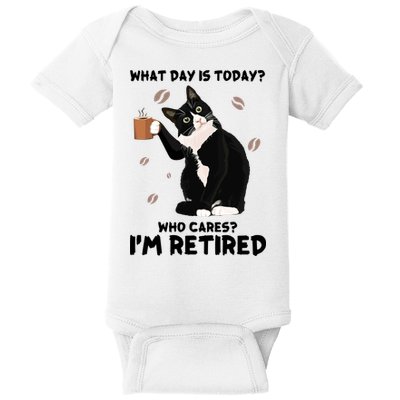 Retired Funny Cat Retirement Baby Bodysuit