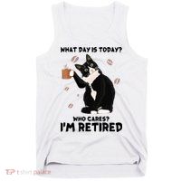 Retired Funny Cat Retirement Tank Top