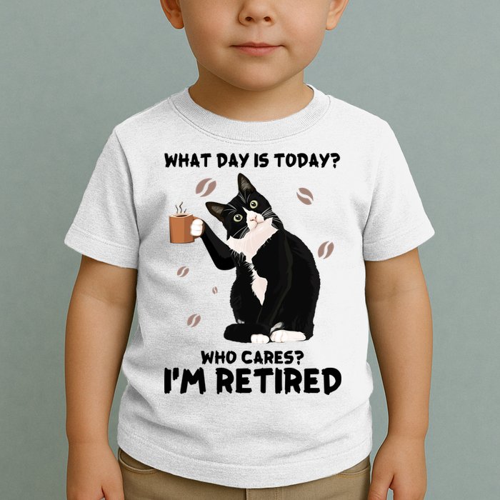 Retired Funny Cat Retirement Toddler T-Shirt