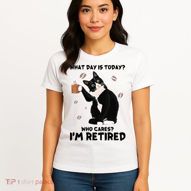 Retired Funny Cat Retirement Womens T-Shirt